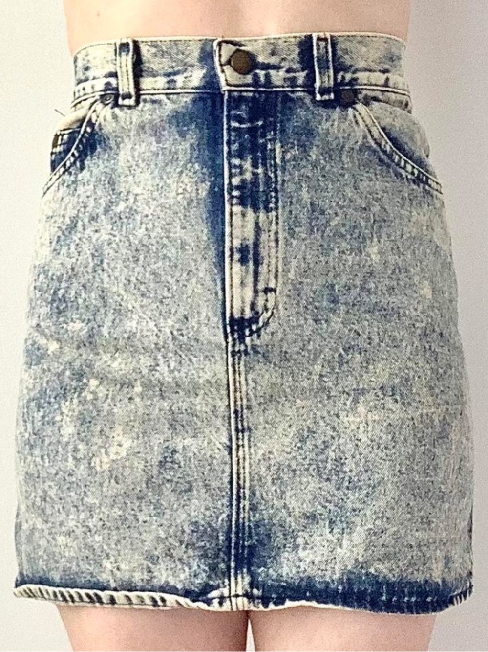 Vintage acid washed denim skirt SOON by Georges Marciano(A)